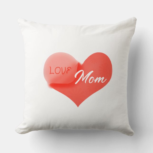 Heart that says Love for Mom Kussen (Voorkant)