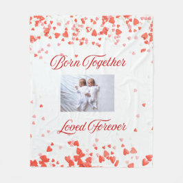 Heart Theme Twin  Fleece Deken