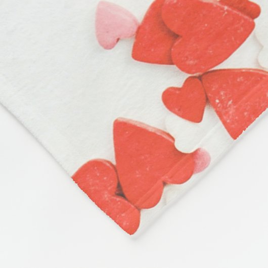 Heart Theme Twin  Fleece Deken (Hoek)