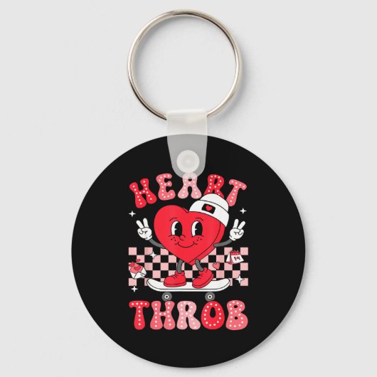 Heart Throb Groovy Valentine Toddler Men Boys Cute Sleutelhanger (Voorkant)