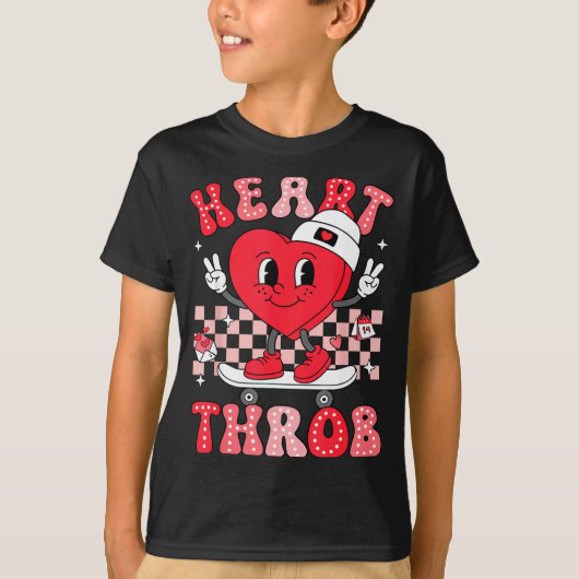 Heart Throb Groovy Valentine Toddler Men Boys Cute T-shirt (Voorkant)