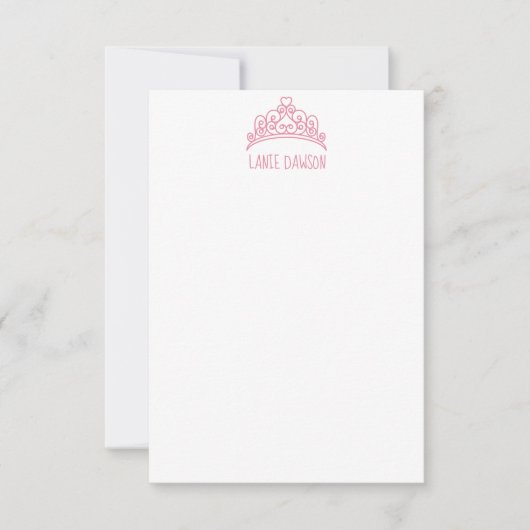 Heart Tiara Crown - Aangepaste notitiekaarten (Voorkant)