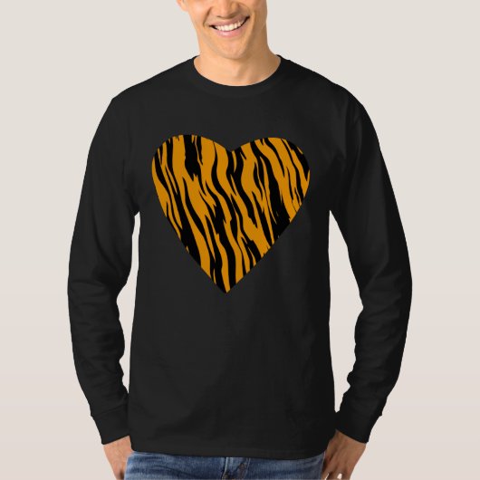 Heart Tiger Cheetah Leopard Print T-shirt (Voorkant)