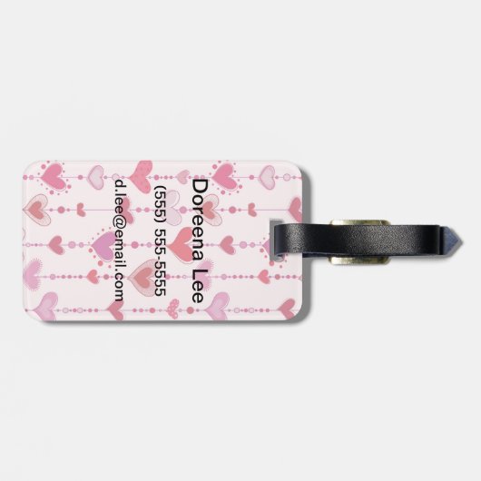 Heart Tiles Bagagelabel (Achterkant horizontaal)