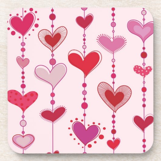 Heart Tiles Bier Onderzetter (Voorkant)