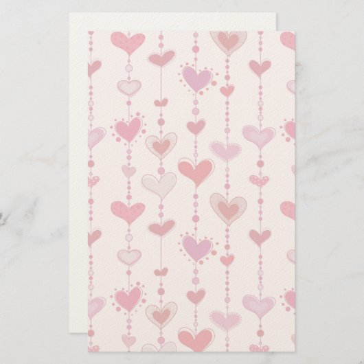 Heart Tiles Briefpapier (Voorkant / Achterkant)