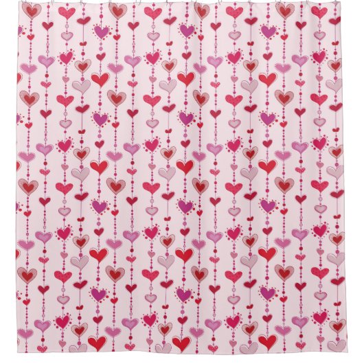 Heart Tiles Douchegordijn (Voorkant)