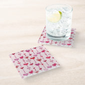 Heart Tiles Glazen Onderzetter (Schuin)