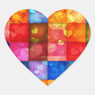 Heart Tiles Hart Sticker