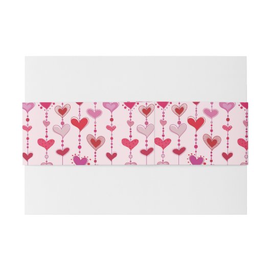 Heart Tiles Uitnodigingen Wikkel (Achterkant Voorbeeld)