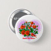 Heart To Heart Ronde Button 5,7 Cm (Voorkant /achterkant)
