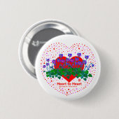 Heart To Heart Ronde Button 5,7 Cm (Voorkant /achterkant)