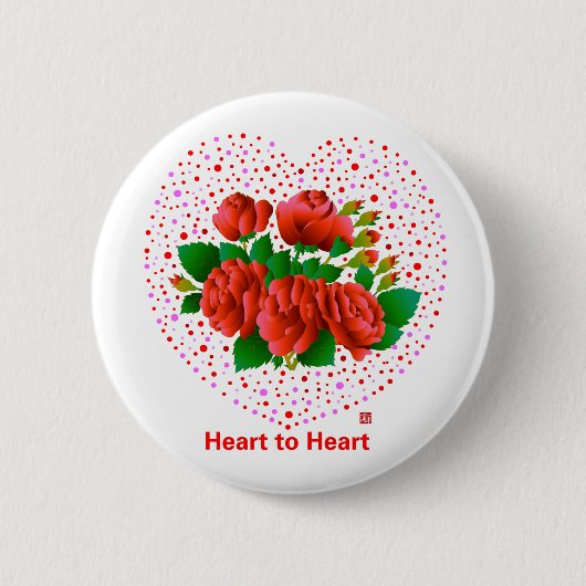 Heart To Heart Ronde Button 5,7 Cm (Voorkant)
