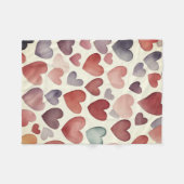 Heart to Hearts Fleece Blanket Deken (Voorkant (Horizontaal))