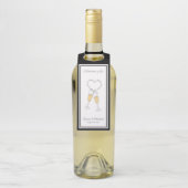 Heart Toast Black Bottle Hanger Label (Op fles)