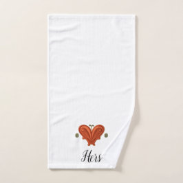 Heart Towel Bad Handdoek