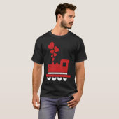 Heart Train Valentines Day Cool Railroad Love Boys T-shirt (Voorkant volledig)