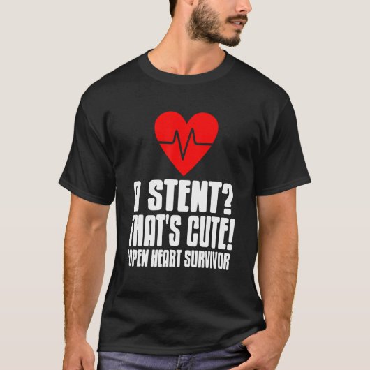 Heart Transplan Survivor Design for Post Attack Re T-shirt (Voorkant)