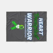 Heart Transplant 5 Year Anniversary Warrior Patien Fleece Deken (Voorkant (Horizontaal))