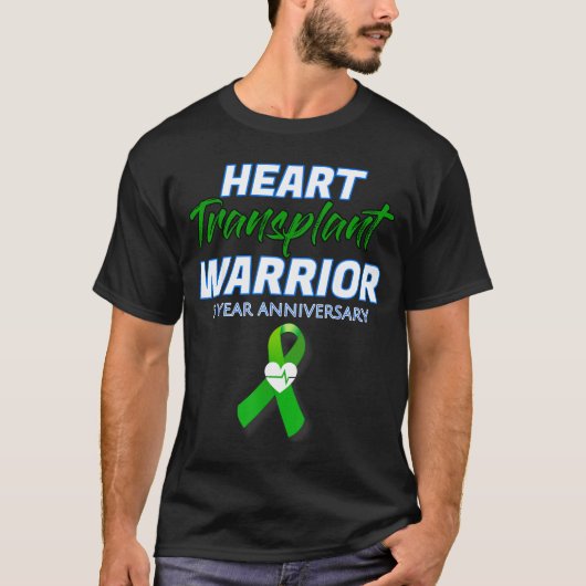 Heart Transplant 5 Year Anniversary Warrior Patien T-shirt (Voorkant)