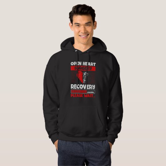 Heart Transplant Survivor Heart Bypass Open Heart Hoodie (Voorkant volledig)