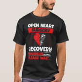 Heart Transplant Survivor Heart Bypass Open Heart  T-shirt (Voorkant)