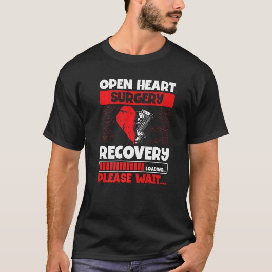 Heart Transplant Survivor Heart Bypass Open Heart T-shirt (Voorkant)