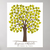 Heart Tree - 100 Signature Guest Book Alternative Poster (Voorkant)