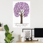 Heart Tree - 150 Signature Guest Book Alternative Poster (Thuiskantoor)