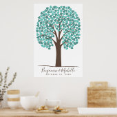 Heart Tree - 200 Signature Guest Book Alternative Poster (Keuken)