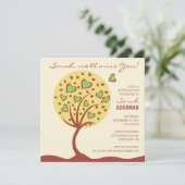 Heart Tree Farewell Party Invitation Kaart (Staand voorkant)