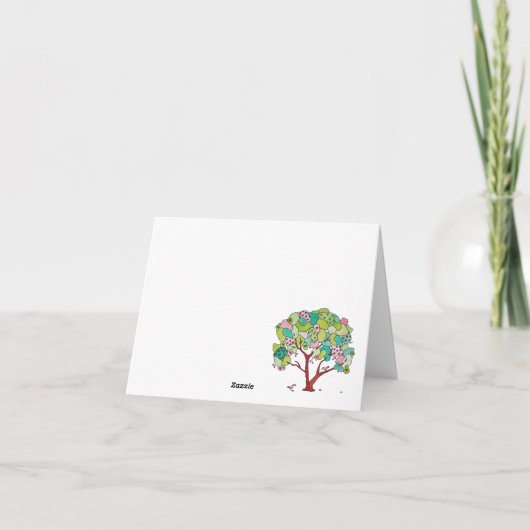 Heart Tree Happy Valentijnsdag Feestdagen Kaart (Achterkant)