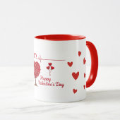 Heart Tree & Heartbeat Valentine's Day Mok (Voorkant rechts)
