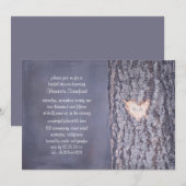 Heart Tree Rustic Country vrijgezellenfeest Uitnod Kaart (Voorkant / Achterkant)