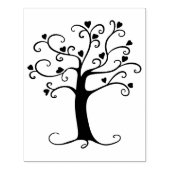 Heart Tree Silhouettes, 4 x 5 inch Rubber Stamp Rubberstempel (Afrduk)