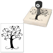 Heart Tree Silhouettes, 4 x 5 inch Rubber Stamp Rubberstempel (Gestempeld)