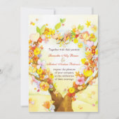 Heart Tree Waterverf Weddenschap Kaart (Voorkant)