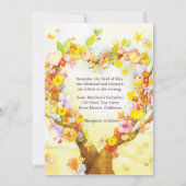 Heart Tree Waterverf Weddenschap Kaart (Achterkant)