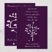 Heart Tree Wedding Shower-uitnodiging Kaart (Voorkant / Achterkant)