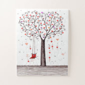 HEART TREE WITH SWING LEGPUZZEL (Verticaal)