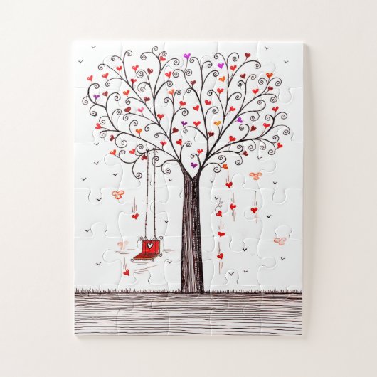 HEART TREE WITH SWING LEGPUZZEL (Verticaal)