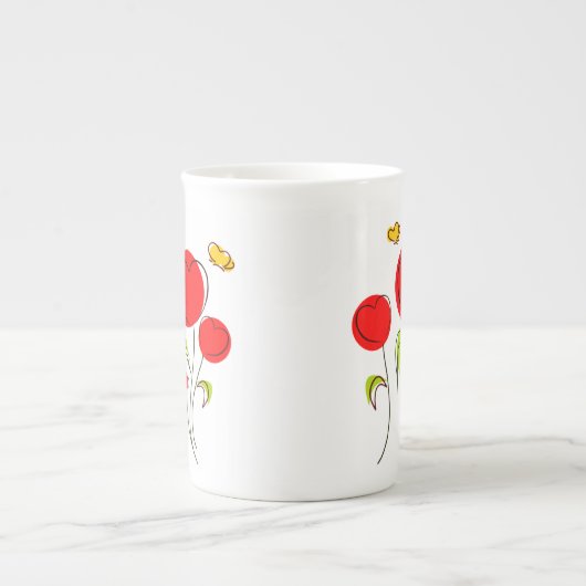 Heart Tulips Specialty-Mokken Porselein Kop (Voorkant)