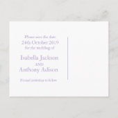 Heart Tying the Knot bruiloft bewaar de datumkaart Aankondigingskaart (Achterkant)