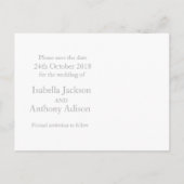 Heart Tying the Knot bruiloft bewaar de datumkaart Aankondigingskaart (Achterkant)