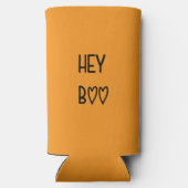 Heart Typography Hey Boo Seltzer Blikjeskoeler (Achterkant)