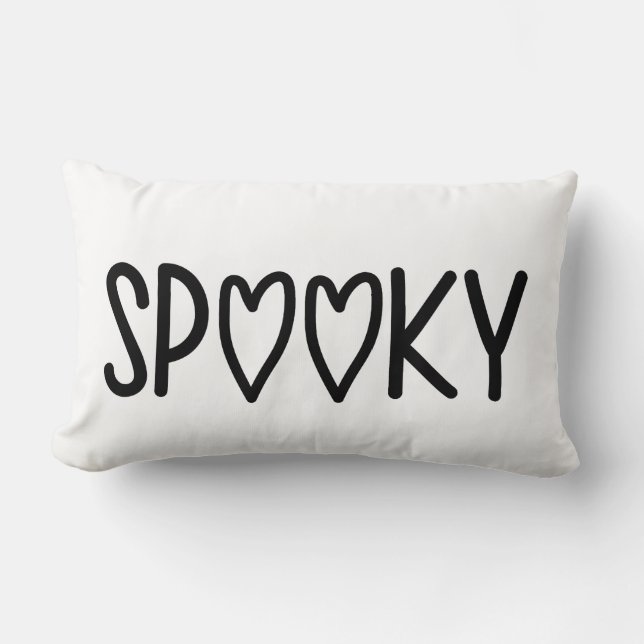 Heart Typography spooky Kussen (Voorkant)