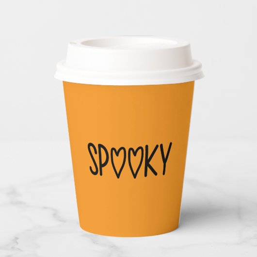 Heart Typography spooky Papieren Bekers (Achterkant)