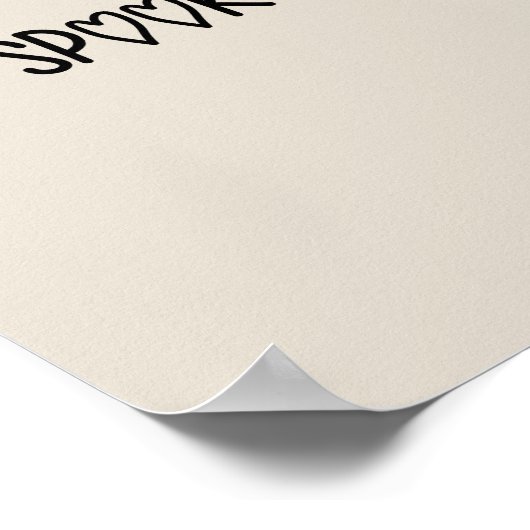 Heart Typography spooky Poster (Hoek)