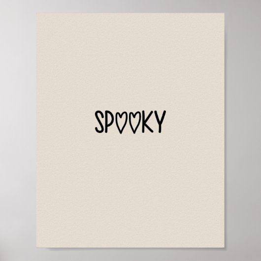 Heart Typography spooky Poster (Voorkant)