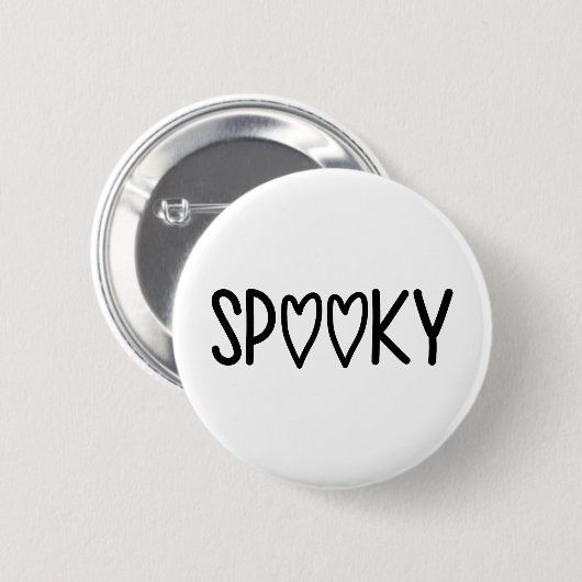 Heart Typography spooky Ronde Button 5,7 Cm (Voorkant /achterkant)